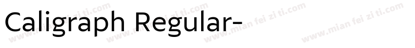 Caligraph Regular字体转换